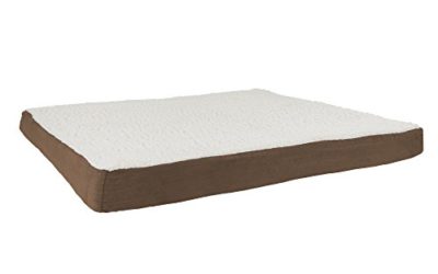 PETMAKER Orthopedic Sherpa Top Pet Bed with Memory Foam and Removeble Cover Brown, 44" X 35" (80-PET5091B)