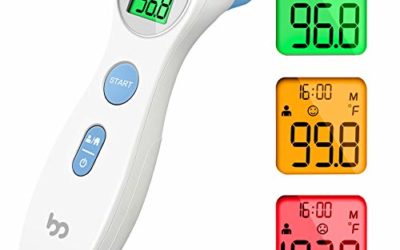 Touchless Forehead Thermometer for Adults, Kids and Babies, Digital Infrared Medical Non Contact Thermometer with Fever Indicator, Professional Forehead Thermometer 1s Instant Accurate Reading