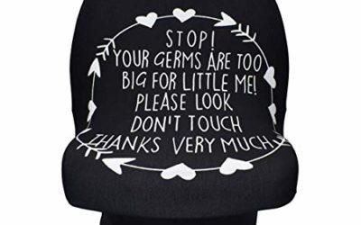 Terriboo Nursing Cover for Newborn Breastfeeding Multi Use Infant Stroller Canopy Unisex Baby Car Seat Cover High Chair Cover Shopping Cart Cover for Baby Boy and Girl (Black)