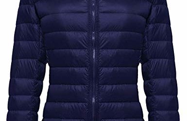 Wantdo Women's Packable Lightweight Warm Down Jacket Winter Coat Navy X-Large