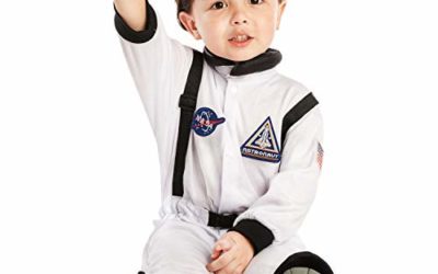Baby Unisex NASA Jr. White Astronaut Suit Costume (Small (6-12 Months))