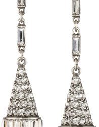 Ben-Amun Jewelry Crystal Deco Drop Earrings