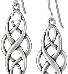 Sterling Silver Oxidized Celtic Knot Dangle Earrings