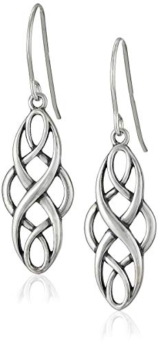 Sterling Silver Oxidized Celtic Knot Dangle Earrings