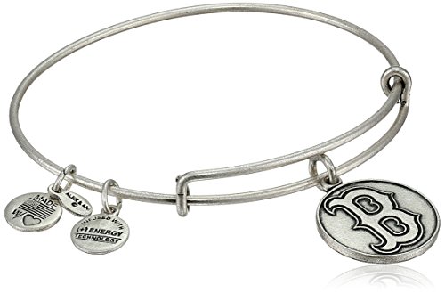 Alex and Ani "Major League Baseball" Red Sox Cap Logo Rafaelian Silver-Tone Expandable Bangle Bracelet