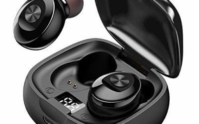 JAKO Wireless Earbuds, IPX5 Waterproof Earphones with Charging Case, TWS 5.0 Bluetooth Headphones Deep Bass Stereo in-Ear Earphones Built-in Mic for Sports, Black