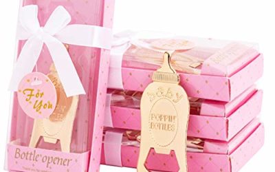 12 Packs Feeding Bottle Opener for Baby Shower Favors,Gifts or Decorations and Baby Shower Supplies (12, pink)