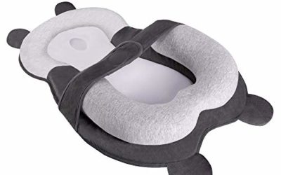 XMWEALTHY Portable Baby Lounger Pillows Newborn Head Support Prevent Flat Head Pillows Infant Mattress Lounger Nest for Baby Sleep Positioning Age 0-6 Months Grey