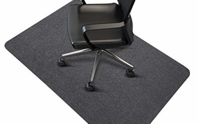 SALLOUS Chair Mat, Hard-Floor Mat for Office Home, 0.16" Thick Floor Protector Mat for Desk Chairs, Low-Pile Office Chair Mat for Hardwood Floor (Dark Gray, 55"x35")