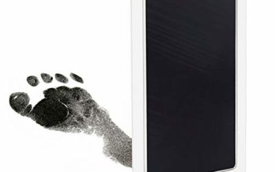 Large Clean Touch Ink Pad for Baby Handprints and Footprints – Inkless Infant Hand & Foot Stamp – Safe for Babies, Doesn’t Touch Skin – Perfect Family Memory or Gift, Black Print Kit by Tiny Gifts