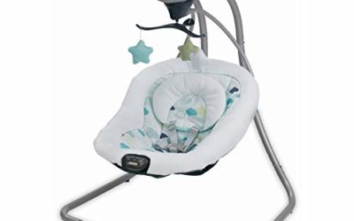 Graco Simple Sway Baby Swing | 2 Speed Vibration, Stratus