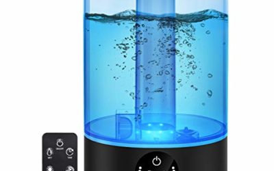 Cool Mist Humidifier, Ultrasonic Humidifiers for Bedroom Baby, 3L Large Humidifier w/Remote Control, 7 Colors Night Light 6 Dimmer Adjustable Mist Levels, Timer, Auto Shut-Off for Large Room, Black