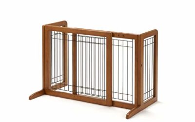Richell 94135 Freestanding Pet Gate with Autumn Matte Finish, Small