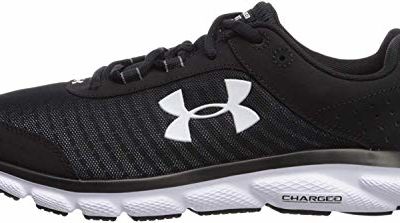 Under Armour mens Charged Assert 8 Running Shoe, Black/Black, 12 US