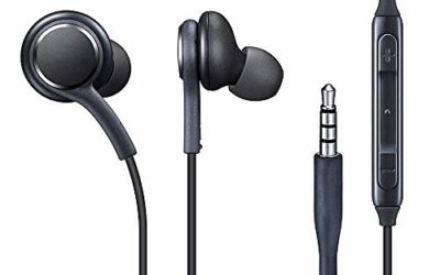 (2 Packs) 3.5mm Wired in-Ear Headphones with Mic and Remote Control, Sobrilli Aux Earphones/Earbuds Compatible with Galaxy S10 S9 S8 Note 8 9 and More Android Devices-Black