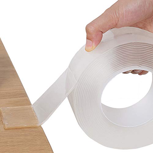 Nano Double Sided Tape, Traceless Removable Adhesive Tape, Heavy Duty Mounting Tape Rolls Washable Gel Pads for Walls Floor Wood Carpet Crafts Scrapbooking