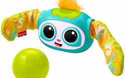 Fisher-Price Rollin' Rovee, interactive activity toy with music, lights, and learning content for kids ages 6 months to 5 years