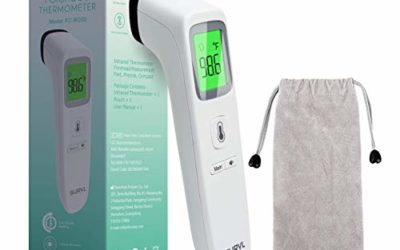 SURVL Forehead Thermometer for Fever, Digital Medical Infrared Thermometer for Baby, Kids and Adults, Non-Contact Temporal Thermometer with Instant Accurate Reading, Fever Alarm and Memory Function