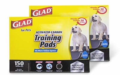 Glad for Pets Black Charcoal Puppy Pads, 150 Count – 2 Pack | Puppy Potty Training Pads That Absorb & NEUTRALIZE Urine Instantly | New & Improved Quality Puppy Pee Pads