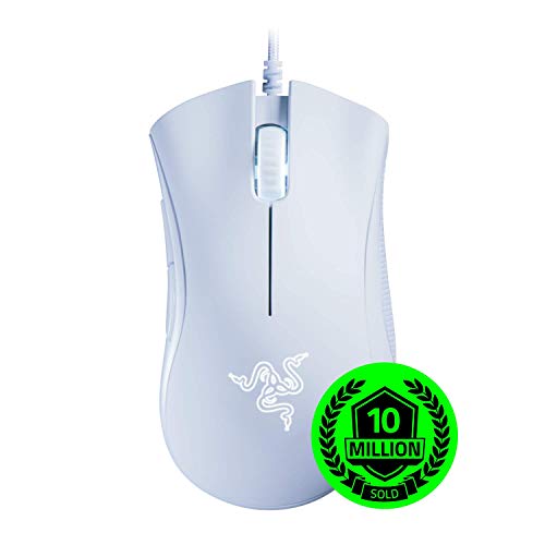 Razer DeathAdder Essential Gaming Mouse: 6400 DPI Optical Sensor – 5 Programmable Buttons – Mechanical Switches – Rubber Side Grips – White