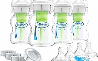 Dr. Brown's Breastfeeding Baby Bottles, Options+ Wide-Neck Breast to Bottle Feeding Set