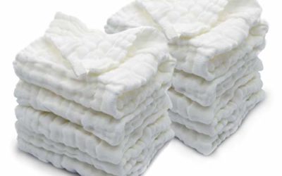 Baby Muslin Washcloths, Newborn Baby Face Towel,Natural Muslin Baby Wipes, Soft Baby Towels and Washcloth, 10 Pack 12×12 inches by MDXJBD (White)