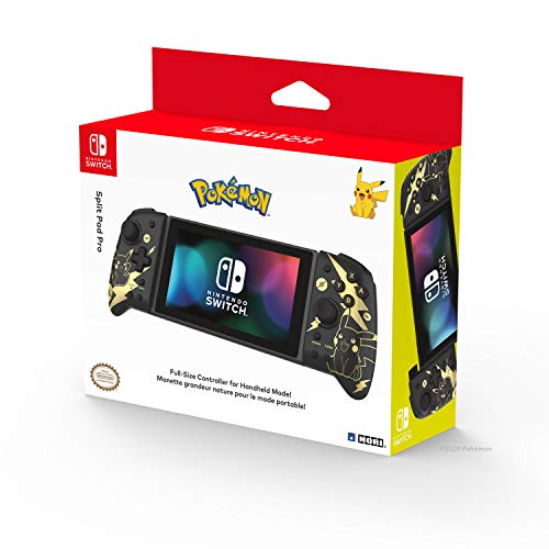 Hori Nintendo Switch Split Pad Pro (Pokemon: Black & Gold Pikachu) By – Officially Licensed By Nintendo and the Pokemon Company International – Nintendo Switch