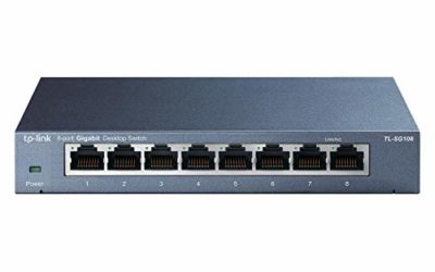 TP-Link 8 Port Gigabit Ethernet Network Switch – Ethernet Splitter | Plug & Play | Fanless | Sturdy Metal w/ Shielded Ports | Traffic Optimization | Unmanaged | Lifetime Protection (TL-SG108)