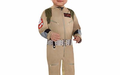 Party City Ghostbusters Halloween Costume for Babies, 12-24M, Includes Printed Jumper with Leg Snaps