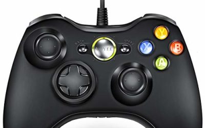 VOYEE Xbox 360 Controller, Upgraded Wired Controller Compatible with Microsoft Xbox 360 & Slim/PC Windows 10/8/7 (Black)