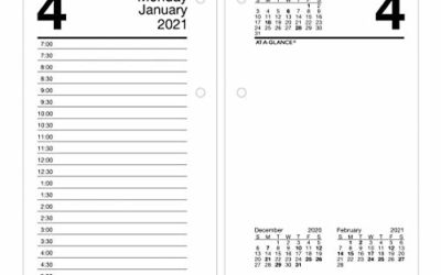 2021 Daily Desk Calendar Refill by AT-A-GLANCE, 3-1/2" x 6", Loose-Leaf (E7175021)
