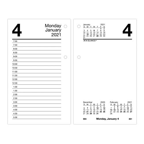 2021 Daily Desk Calendar Refill by AT-A-GLANCE, 3-1/2" x 6", Loose-Leaf (E7175021)