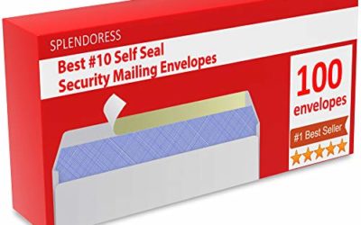 Mailing Envelopes Self Seal – #10 Security White Letter Businesses Envelopes -100 Peel and Seal Tinted Windowless # 10 Envelope – Printer Friendly – Self Stick Bulk Envelops