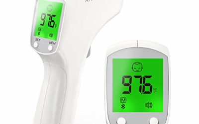 No-Touch Infrared Forehead Thermometer for Humans Adults and Kids, Digital Infrared Laser Fever Thermometer with FDA, 3 in 1 Function, Instant Reading, Fever Alarm and Memory Function