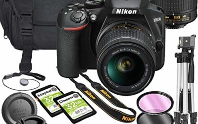 Nikon D3500 DSLR Camera Bundle with 18-55mm VR Lens | Built-in Wi-Fi|24.2 MP CMOS Sensor | |EXPEED 4 Image Processor and Full HD Videos + 64GB Memory(17pcs)