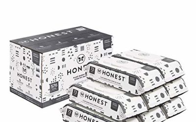 The Honest Company Baby Wipes| Pattern Play | Over 99 Percent Water | Pure & Gentle | Plant-Based | Fragrance Free | Extra Thick & Durable Wet Wipes, 72 Count (Pack of 8)