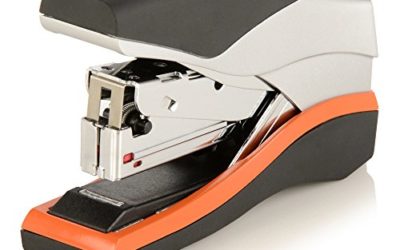Swingline Stapler, Half Strip Desktop Stapler, 40 Sheet Capacity, Low Force, Compact Size, Office, Desk, Optima 40, Orange/Silver/Black, 1 Count (87842)