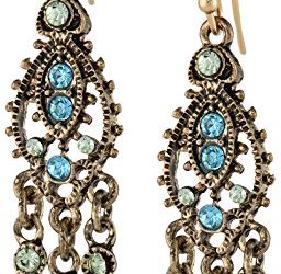 1928 Jewelry Moroccan Blue Chandelier Tribal Earrings