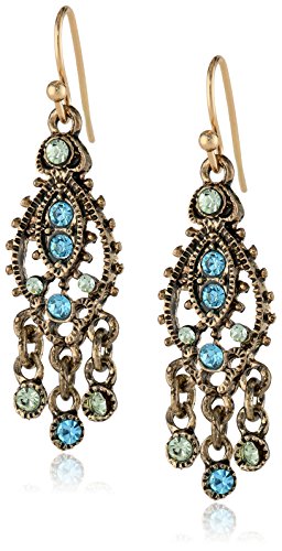 1928 Jewelry Moroccan Blue Chandelier Tribal Earrings