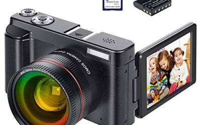 Video Camera Camcorder, Full HD 1080P Digital Camera, YouTube Vlogging Camera 24MP 3.0 Inch Sccreen 16X Digital Zoom, Video Camera Recorde with Wide Angle Lens, WiFi Function, 32GB SD Card, 2 Battery