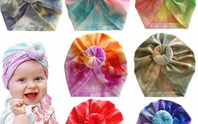 Baby Turbans Hats Girls Head Wraps Big Bow Cap Newborn Hospital Cap (BKFK7827)