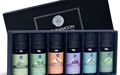 Lagunamoon Essential Oils Top 6 Gift Set Pure Essential Oils for Diffuser, Humidifier, Massage, Aromatherapy, Skin & Hair Care