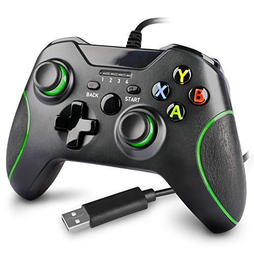 Wired Controller for Xbox One,Xbox one Wired Controller Game Controller Gamepad for Xbox One/S/X/PC Windows with Dual Vibration Audio Jack