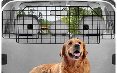rabbitgoo Dog Car Barrier for SUVs, Van, Vehicles – Adjustable Large Pet SUV Barriers Universal-Fit, Heavy-Duty Wire Mesh Dog Car Guard, SUV Pet Car Gate for Vehicles, Safety Car Divider for Dogs