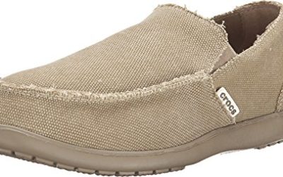 Crocs Men's Santa Cruz Loafer | Comfortable Men's Loafers | Slip On Shoes, Khaki/Khaki, 11 US Men