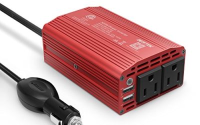 BESTEK 300W Power Inverter DC 12V to 110V AC Car Inverter with 4.2A Dual USB Car Adapter