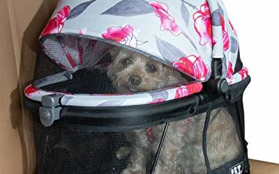 Pet Gear PG1040NZFL View 360 Pet Carrier & Car Seat for Small Dogs & Cats with Mesh Ventilation for Easy Viewing, Floral