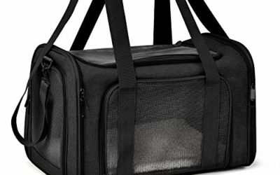 Henkelion Large Cat Carriers Dog Carrier Pet Carrier for Large Cats Dogs Puppies up to 25Lbs, Big Dog Carrier Soft Sided, Collapsible Waterproof Travel Puppy Carrier – Large – Black