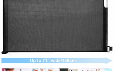 Retractable Baby Gate Extra Wide，PRObebi Mesh Safety Gate for Babies and Pets 34" Tall Extends up to 71" Wide, Retractable Mesh Gate for Stairs/Doorways/Indoor/Outdoor/Hallways