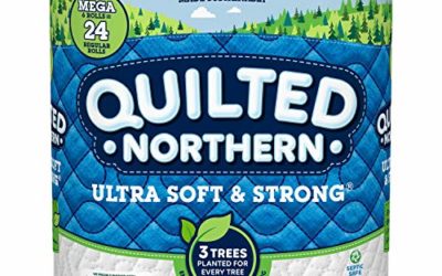 Quilted Northern Ultra Soft and Strong Earth-Friendly Toilet Paper, 6 Mega Rolls = 24 Regular Rolls, 328 2-Ply Sheets Per Roll (Packaging May Vary)